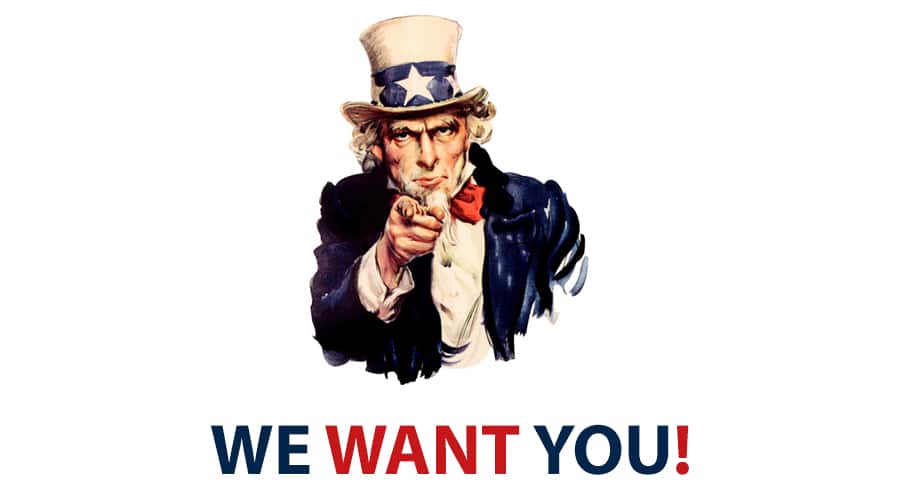 We want you image