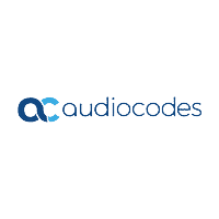 Bildet har Audiocodes-logoen, som symboliserer Moderne IT-løsninger. Logoen inkluderer en stilisert "AC" der "A" er mørkeblå og "C" er lyseblå, etterfulgt av ordet "audiocodes" i en moderne, liten skrift, skrevet i mørkeblått. Designet er rent og enkelt, med et profesjonelt utseende.
