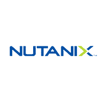 Bildet viser logoen til Nutanix, et selskap kjent for sine skytjenester. Teksten "NUTANIX" er skrevet med store bokstaver. Bokstavene er overveiende i blått, bortsett fra bokstaven "X", som er farget grønn og blå, med den grønne halvdelen av "X" og den blå fullfører den. Den generelle bakgrunnen er hvit.