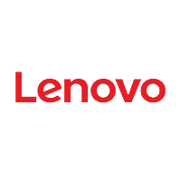 Bildet viser Lenovo-logoen. Teksten "Lenovo" er skrevet med en fet, moderne sans-serif-skrift. Hele teksten er rød og sentraljustert mot en hvit bakgrunn. Logoen er enkel og ren, og understreker merkenavnet synonymt med moderne IT-løsninger uten ekstra symboler eller grafikk.