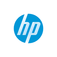 Bildet viser "hp"-logoen, som består av de små bokstavene "hp" i en fet, stilisert skrift. Bokstavene er hvite og plassert inne i en hel blå sirkel. Bakgrunnen er en gradient av lyseblå nyanser, som gir et mykt, diffust utseende, noe som gjenspeiler HPs forpliktelse til moderne IT-løsninger.