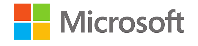 Bildet viser den ikoniske Microsoft-logoen, med det fire kvadratiske fargerike ikonet til venstre – med røde, grønne, blå og gule nyanser. Ved siden av den sitter "Microsoft" i en elegant grå sans-serif-skrift. Designet er rent og moderne, og gjenspeiler innovasjonen som er synonymt med Blinqen 2025.